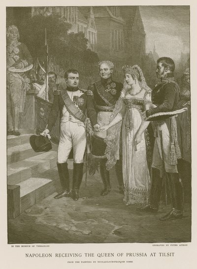 Napoleon přijímá pruskou královnu v Tilsitu od French School