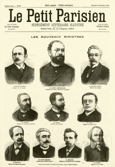 Noví ministři francouzské vlády (rytina) od French School