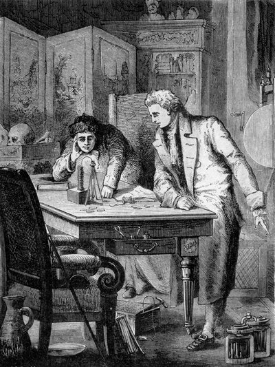 Nicholson a Carlisle, v Londýně, rozkládající vodu u hromady volty (hromada Alessandra (Alexandre) Volta), 2. května od French School
