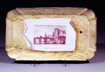 Nidervillerova deska s trompe loeilovým tiskem, 1774 (keramika) od French School