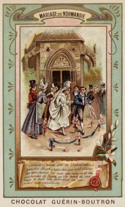 Svatba v Normandii (chromolitho) od French School