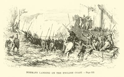 Normannen landen an der englischen Küste von French School