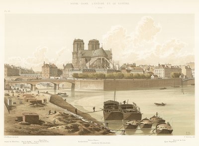 Notre-Dame lEveche a klášter, 1830 od French School