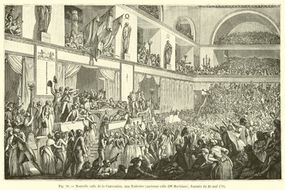 Nový kongresový sál v Tuileries, bývalá strojovna, 20. května 1795 od French School