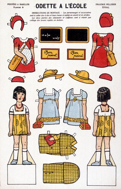 Odette ve škole: decoupage. 19. století. od French School