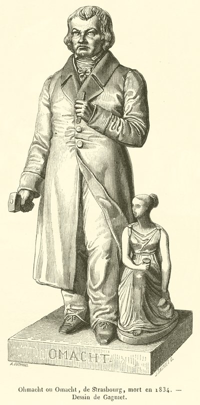 Ohmacht nebo Omacht, ze Štrasburku, zemřel v roce 1834 (rytina) od French School