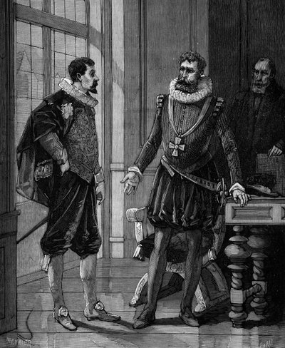 Olivier De Serres (1539-1619) francouzský agronom s francouzským králem Jindřichem IV. (1553-1610). od French School