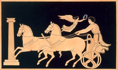 Olympský vozataj korunovaný vavřínovým věncem, vydáno 1808-10 od French School