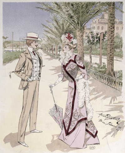 Na Promenade des Anglais, Nice, únor 1899 od French School