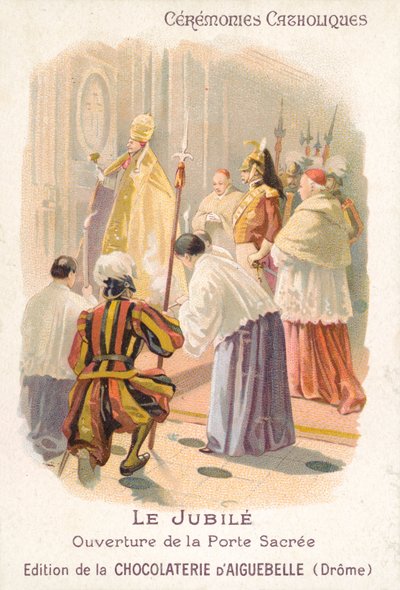 Otevření svatých dveří papežem, Jubileum (chromolitho) od French School