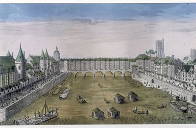 Optický pohled na Paříž: v. 1800, město Paříž. od French School