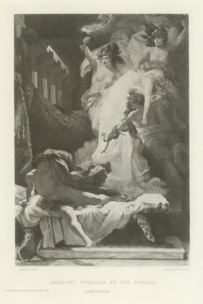 Orestes pronásledovaný fúriemi (hlubotisk) od French School