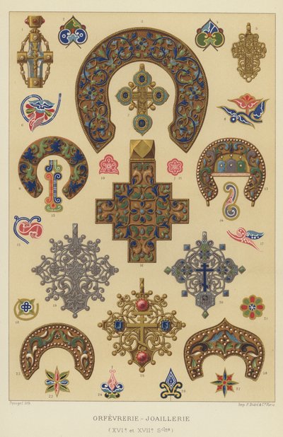 Stříbrnictví-šperky (16. a 17. století) (chromolitho) od French School