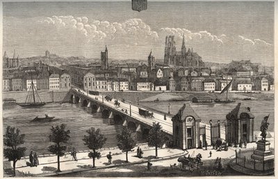Orleans - Centre-Val de Loire - rytina v „La France illustree: geografie, historie, statistická správa“ od V.A. Sladově hnědá. 1884 od French School