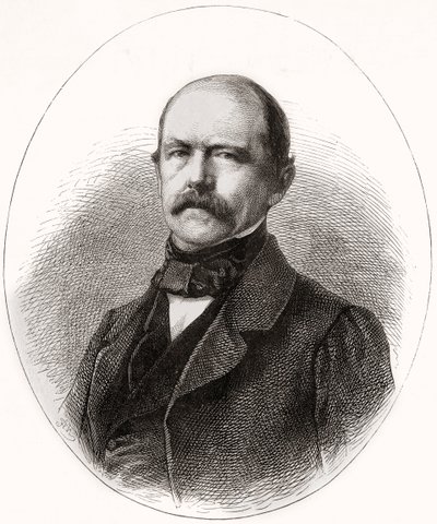 Otto Eduard Leopold, princ z Bismarcku, vévoda z Lauenburgu, z LUnivers Illustré, 1866 od French School