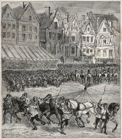 Otto von Guericke Magdeburský experiment s polokoulemi, který prokázal atmosférický tlak - Zkušenosti Otto von Guerickeho (Otto de Guericke od French School