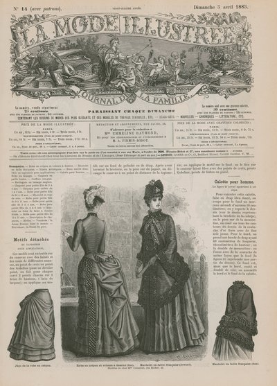 Stránka z La Mode Illustree od French School