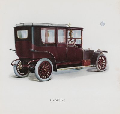 Stránka z katalogu Panhard & Levassor (barevné lito) od French School
