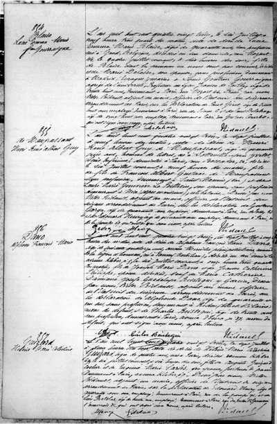 Stránka s úmrtním listem Guy de Maupassanta (1850-93) 7. července 1893 (perem a tuší na papíře) (podrobněji viz 199748) od French School