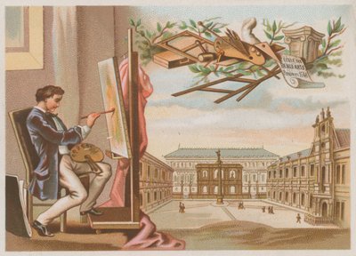 Malíř a École des Beaux Arts, Paříž od French School