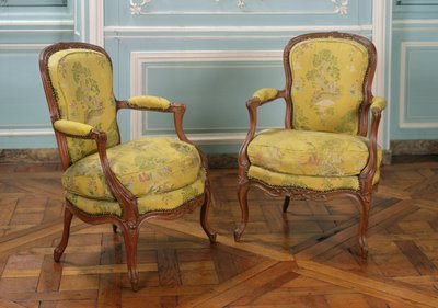 Pár křesel Louis XV, 1723-74 (dřevo) od French School