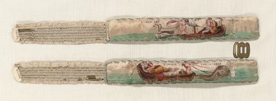 Pár podvazků, cca 1770-90 (hedvábí a kov) od French School
