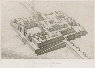 Palác Sargon Khorsabad od French School