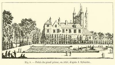 Palác velkopřevora, v roce 1650; po mně Sylvester od French School