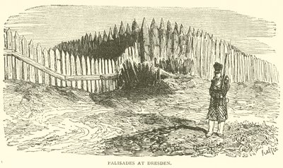 Palisády v Drážďanech (rytina) od French School