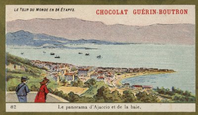 Panorama Ajaccia a zálivu (chromolitho) od French School