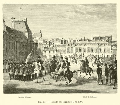 Průvod na Carrousel, v roce 1796 od French School