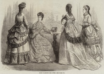 Paris Fashions for June (rytina) od French School