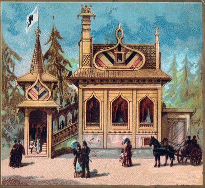 Paříž. Univerzální výstava z roku 1889: Ruská rezidence. od French School