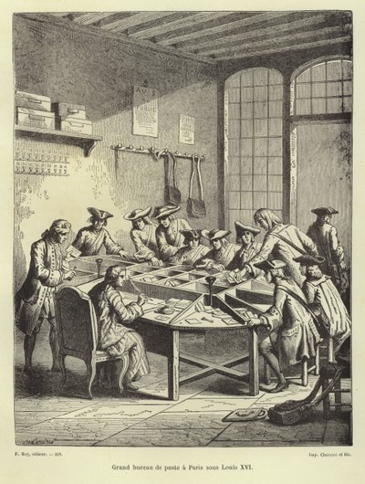 Pařížská pošta za Ludvíka XVI od French School