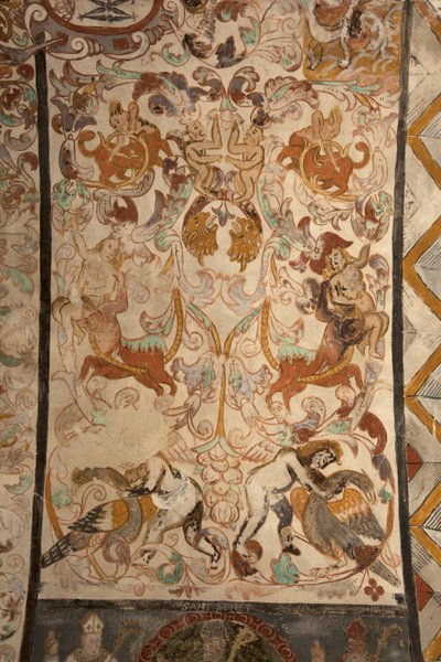 Farní kostel (kostel Panny Marie Solersské). Interiér. Lodě. Nástěnné malby. Detail. 16. století (?). od French School