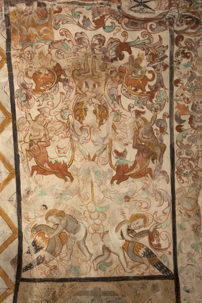 Farní kostel (kostel Panny Marie Solersské). Interiér. Lodě. Nástěnné malby. Detail. 16. století (?). od French School