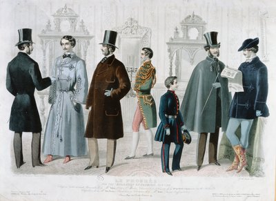 Parisian Fashion Plate pro Bulletin of Fashion, New York, únor 1858 (barevná rytina) od French School