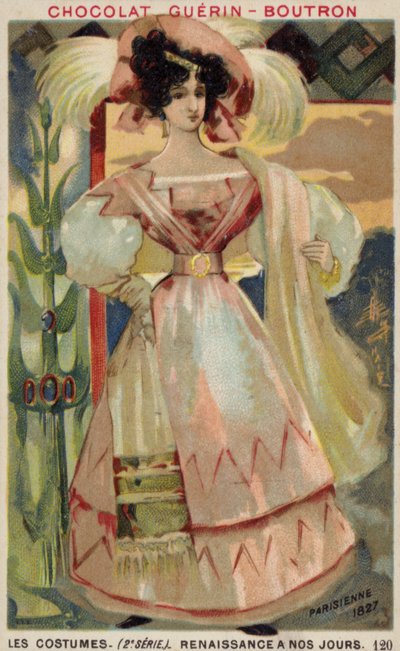 Pařížská móda, 1827 od French School