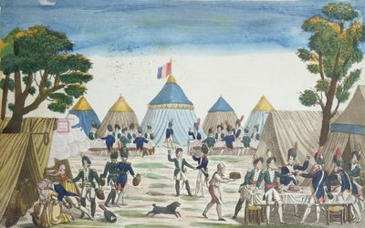 Večírek poskytnutý ruským granátníkům granátníky z Grande Armée, 30. června 1807 od French School