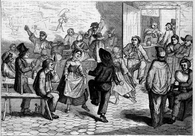 Párty v Paříži: ples nosičů vody a tvůrců uhlí v Barriere de la Villette od French School