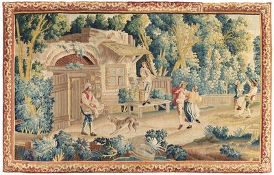 Pastýřská tapisérie, Aubusson, polovina 18. století od French School