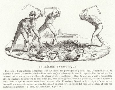 Vlastenecké delirium, Francouzská revoluce, srpen 1789 od French School