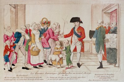 Vlastenecké novoroční dárky nabízené králi v roce 1790 od French School