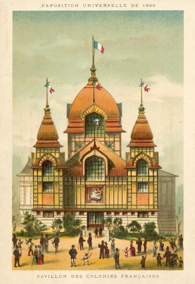 Pavilon francouzských kolonií, výstava Universelle 1889, Paříž od French School