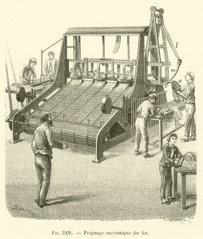 Mechanické česání prádla (rytí) od French School
