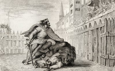 Pepin III (714-68) Krátký se lvem a býkem, z 