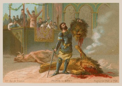 Pepin Krátký, král Francie (vládl v letech 752-768) od French School