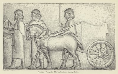 Persepolis, Muži vedoucí koně tažný vůz od French School