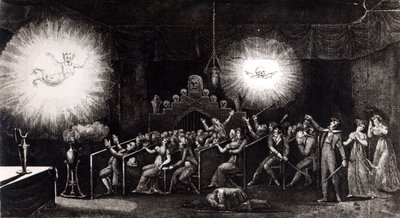 Phantasmagorie, z Memoires Recreatifs Scientifique et Anecdotique od Etienna Gasparda Robertsona (1763-1837), Paříž, 1831 od French School