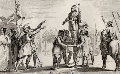 Pharamond, legendární král Francie, z „Histoire de France“ od Colarta, vydané kolem roku 1840 od French School